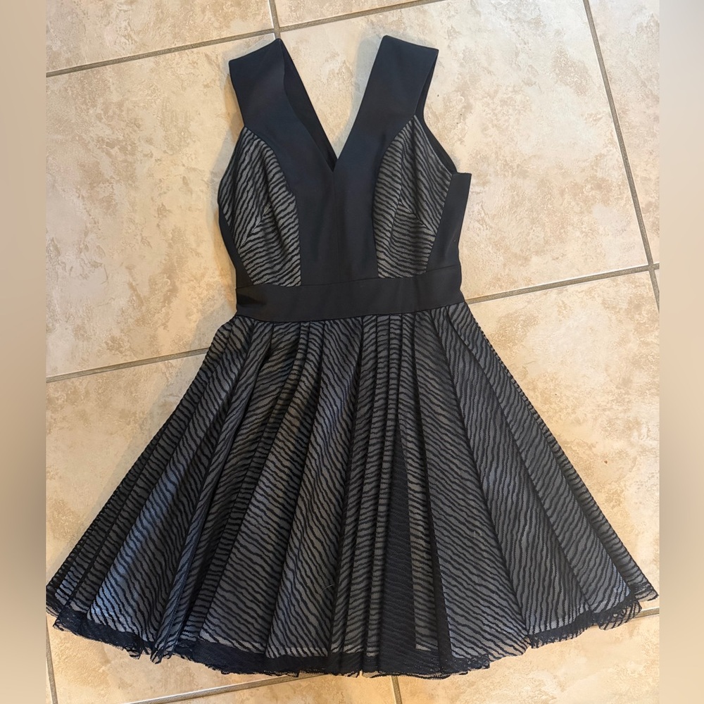 Robert Rodriguez Black and Gray Dress